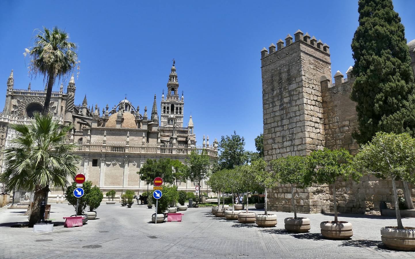 Pocos turistas en Sevilla por las altas temperaturas