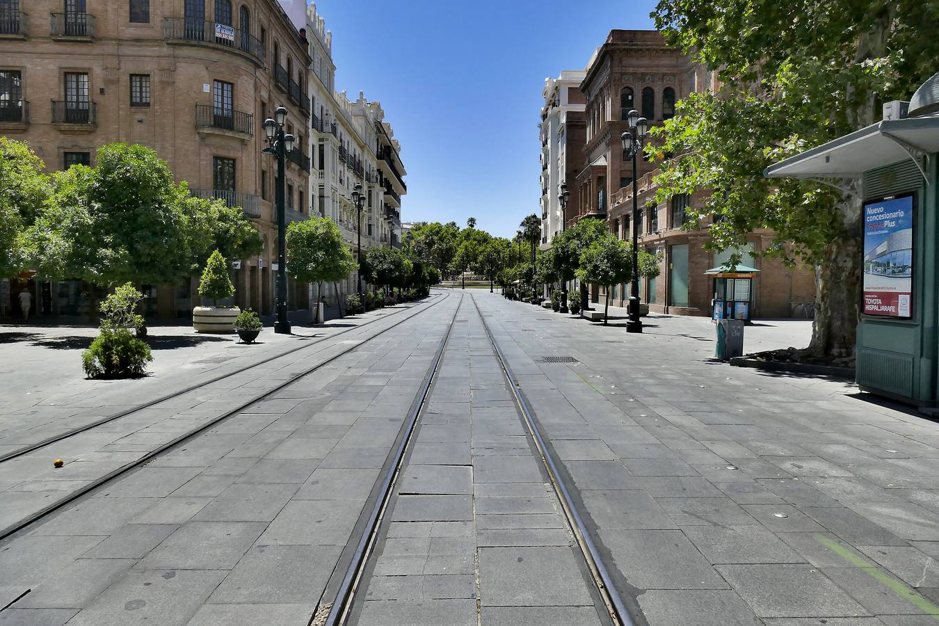 Pocos turistas en Sevilla por las altas temperaturas