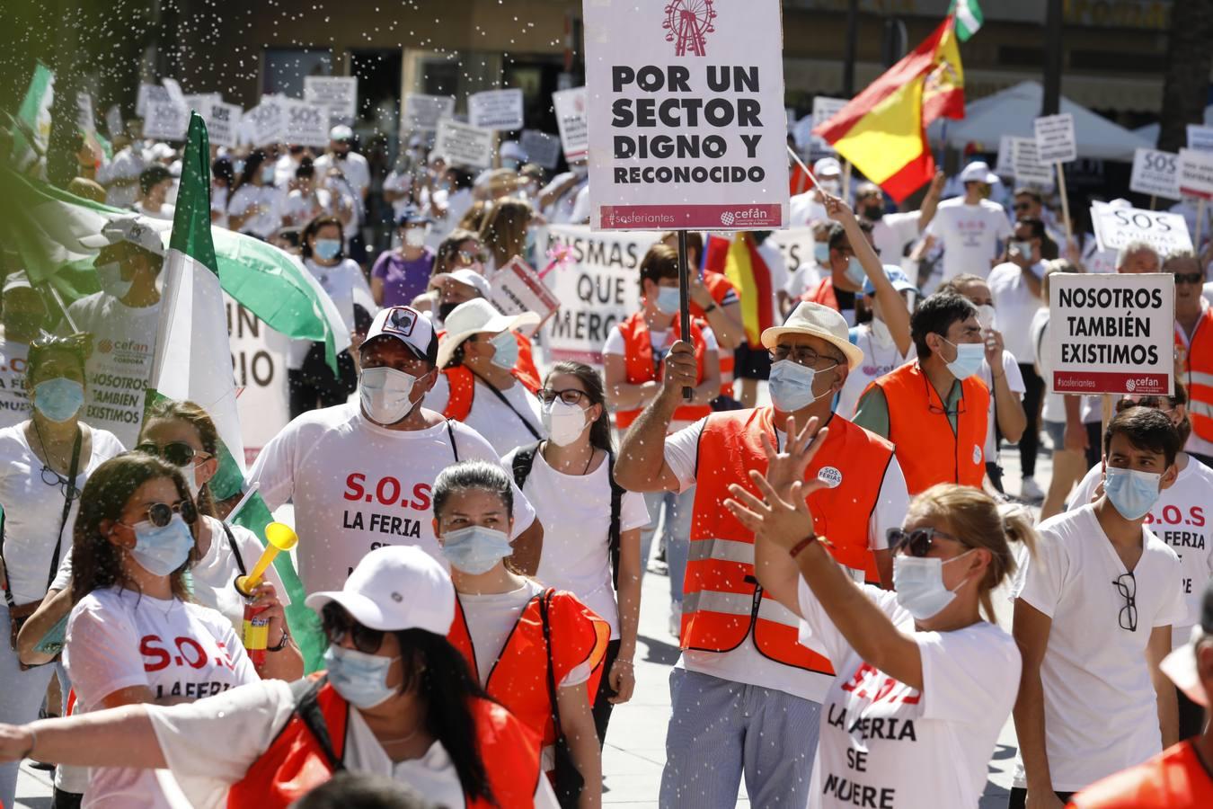 La protesta de los feriantes, en imágenes