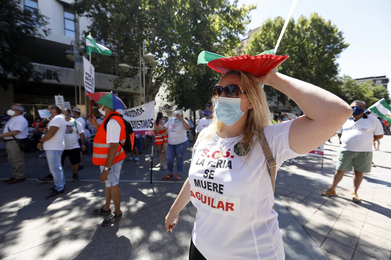 La protesta de los feriantes, en imágenes