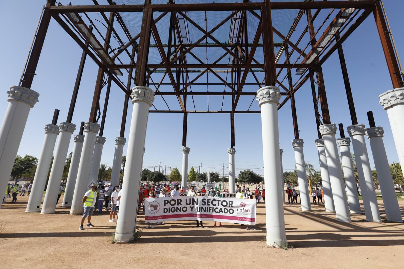 La protesta de los feriantes, en imágenes