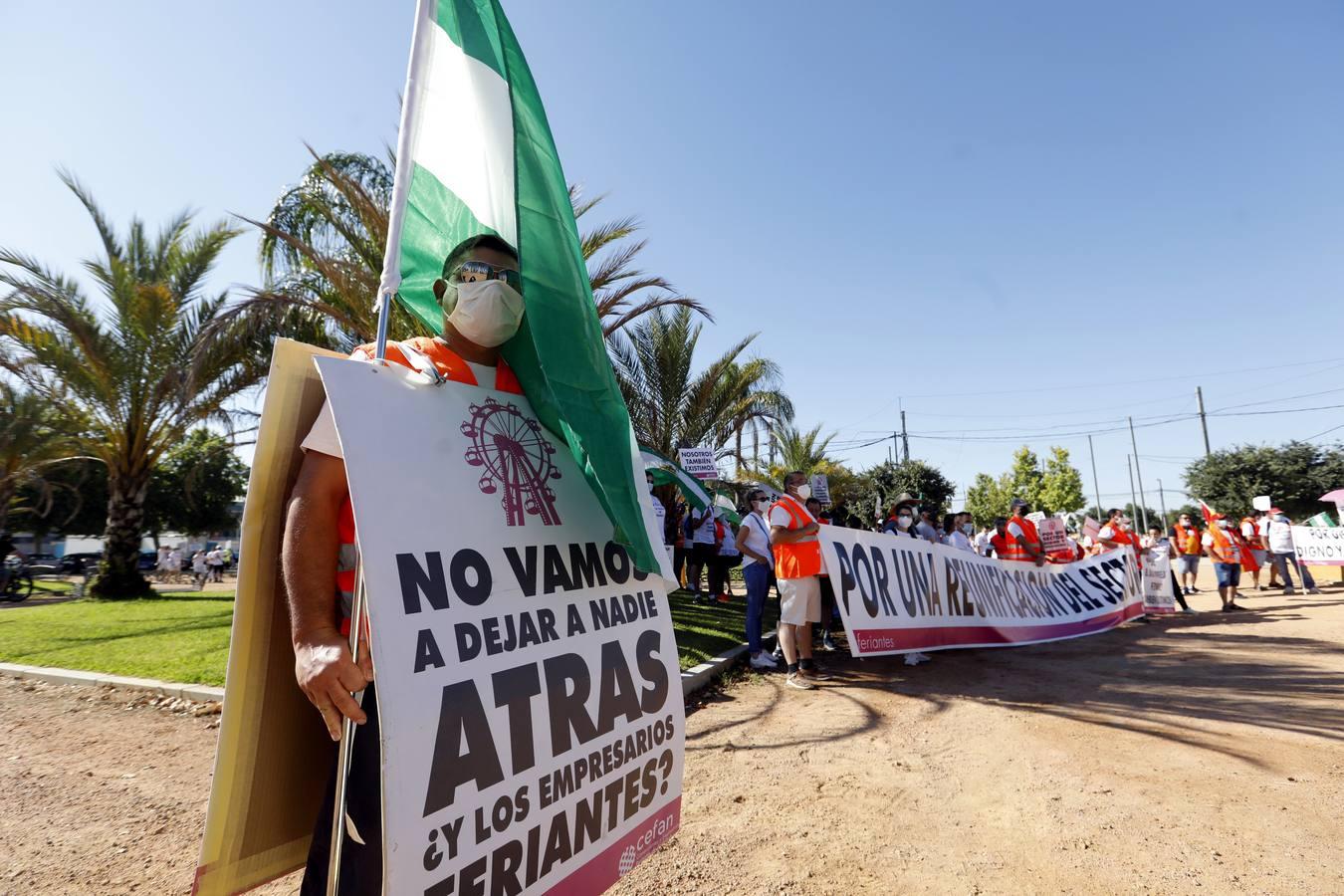 La protesta de los feriantes, en imágenes