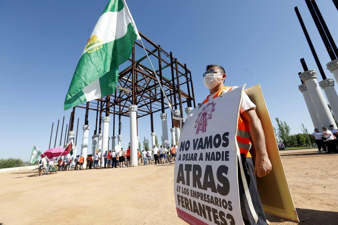 La protesta de los feriantes, en imágenes