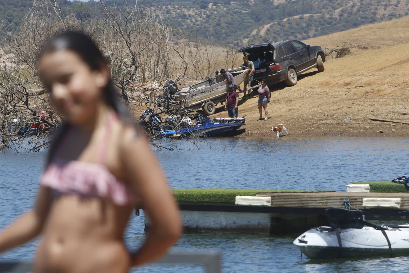 Los primeros chapuzones en las playas de interior de Córdoba