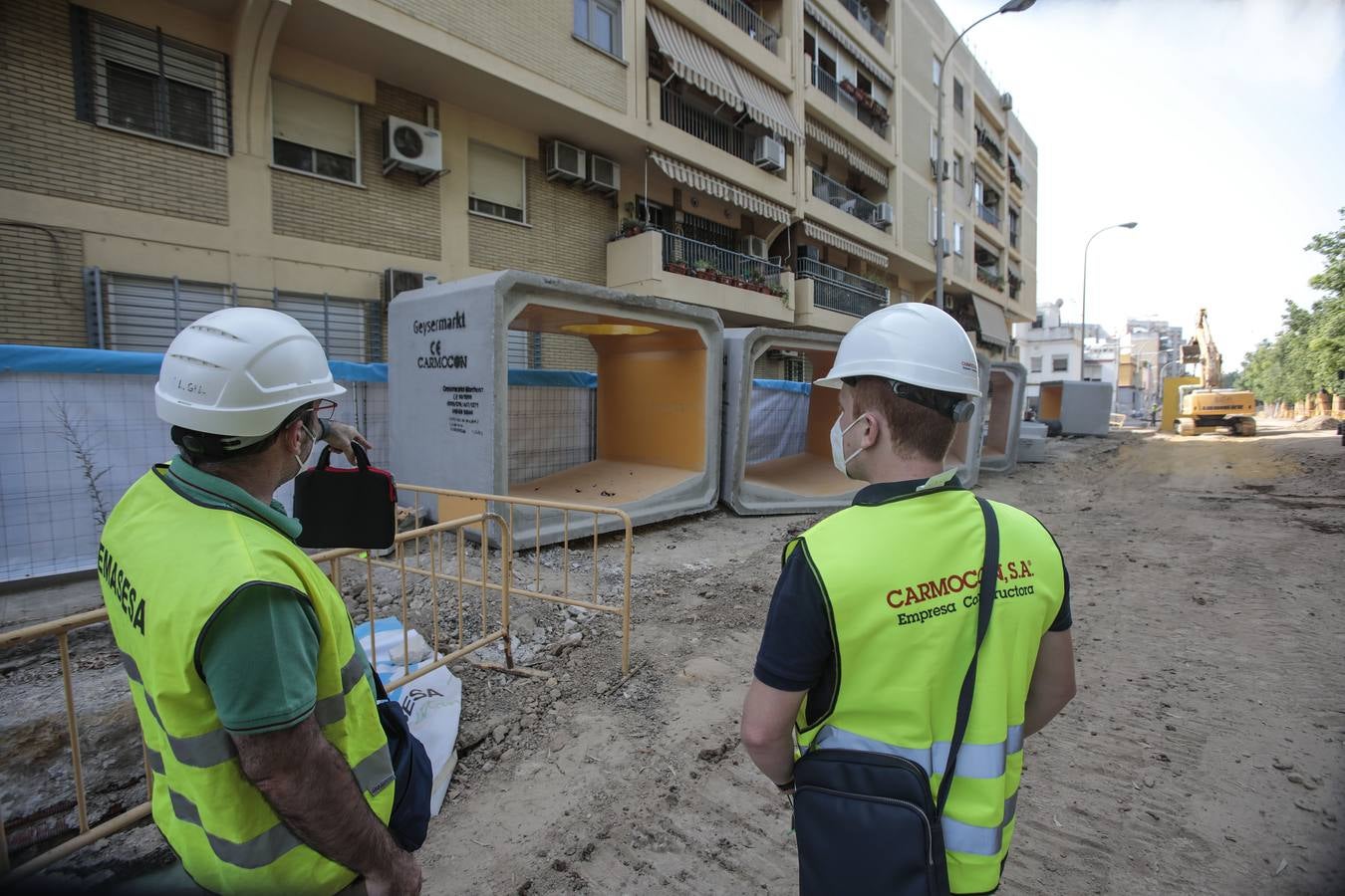 En imágenes, la construcción del colector de la Ronda de Tejares