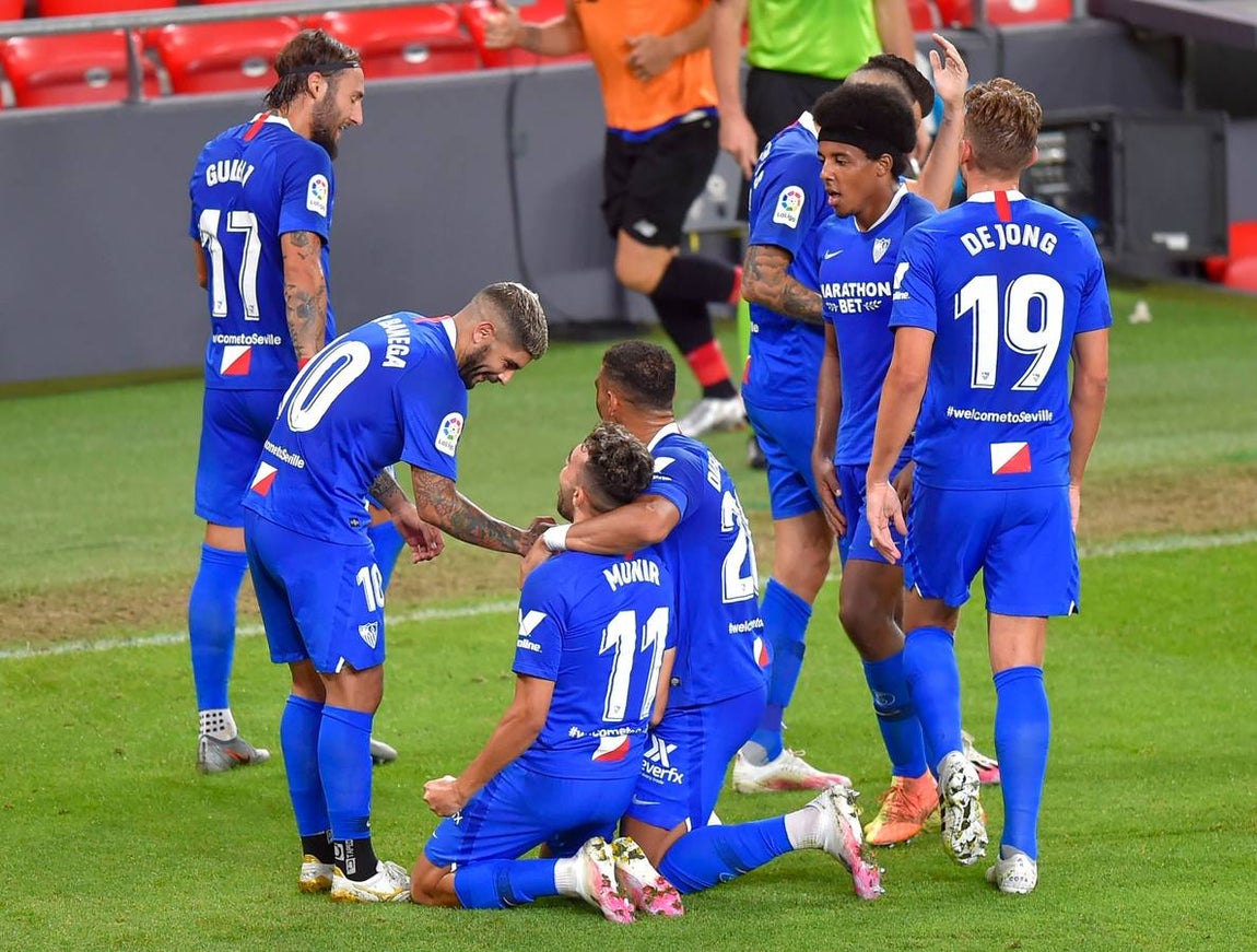 En imágenes, el encuentro entre el Athletic de Bilbao y el Sevilla F.C. en San Mamés