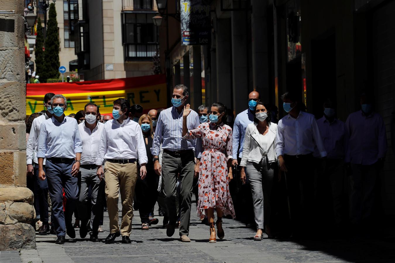 Don Felipe y Doña Letizia por las calles d ela capital soriana