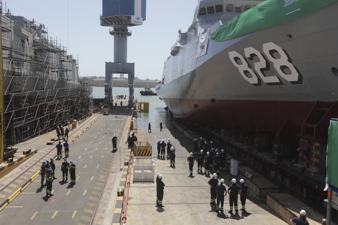 FOTOS: Botadura de la primera corbeta saudí en Navantia San Fernando