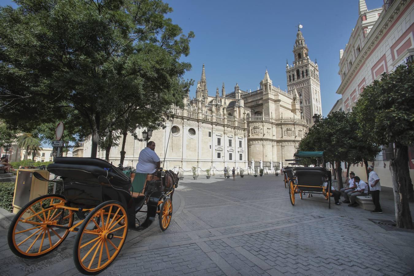 En imágenes, Sevilla se queda vacía con la llegada del mes de agosto