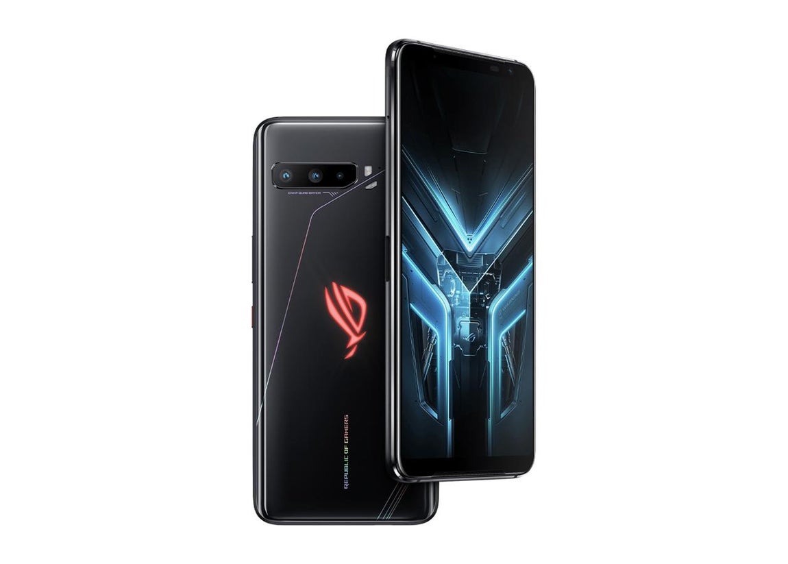 ROG Phone 3. El nuevo móvil de Asus ofrece un diseño orientado a aquellos que disfrutan jugando a videojuegos con su smartphone. Está fabricado en aluminio y cristal e incluye sensores táctiles ultrasónicos que pueden usarse mientras juegas. Dispone de una cámara gran angular de 64MP, batería de alta capacidad de 6.000 mAh, pantalla AMOLED de 6,59 pulgadas y procesador Qualcomm Snapdragon 865 Plus 5G. El precio para el modelo de mayor capacidad es de 999 euros.