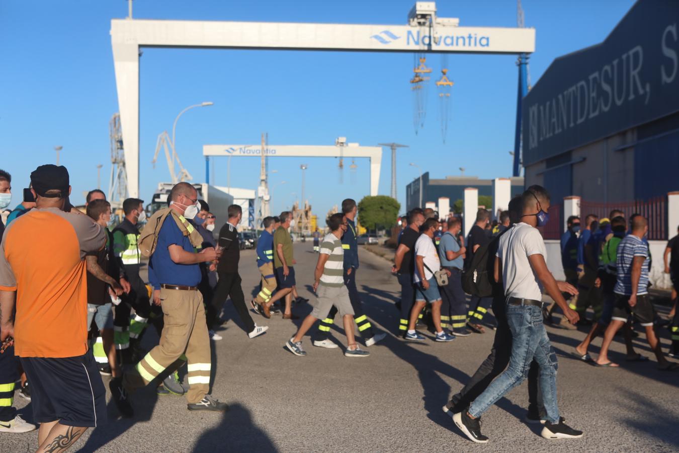 FOTOS: Indignación y preocupación entre los trabajadores del Metal