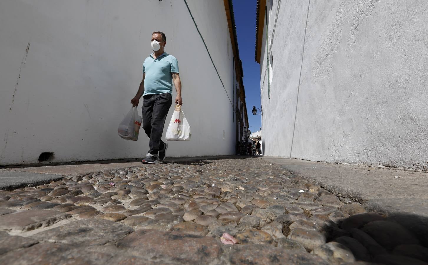 La plaza de Capuchinos en estado previo de remodelación, en imágenes: