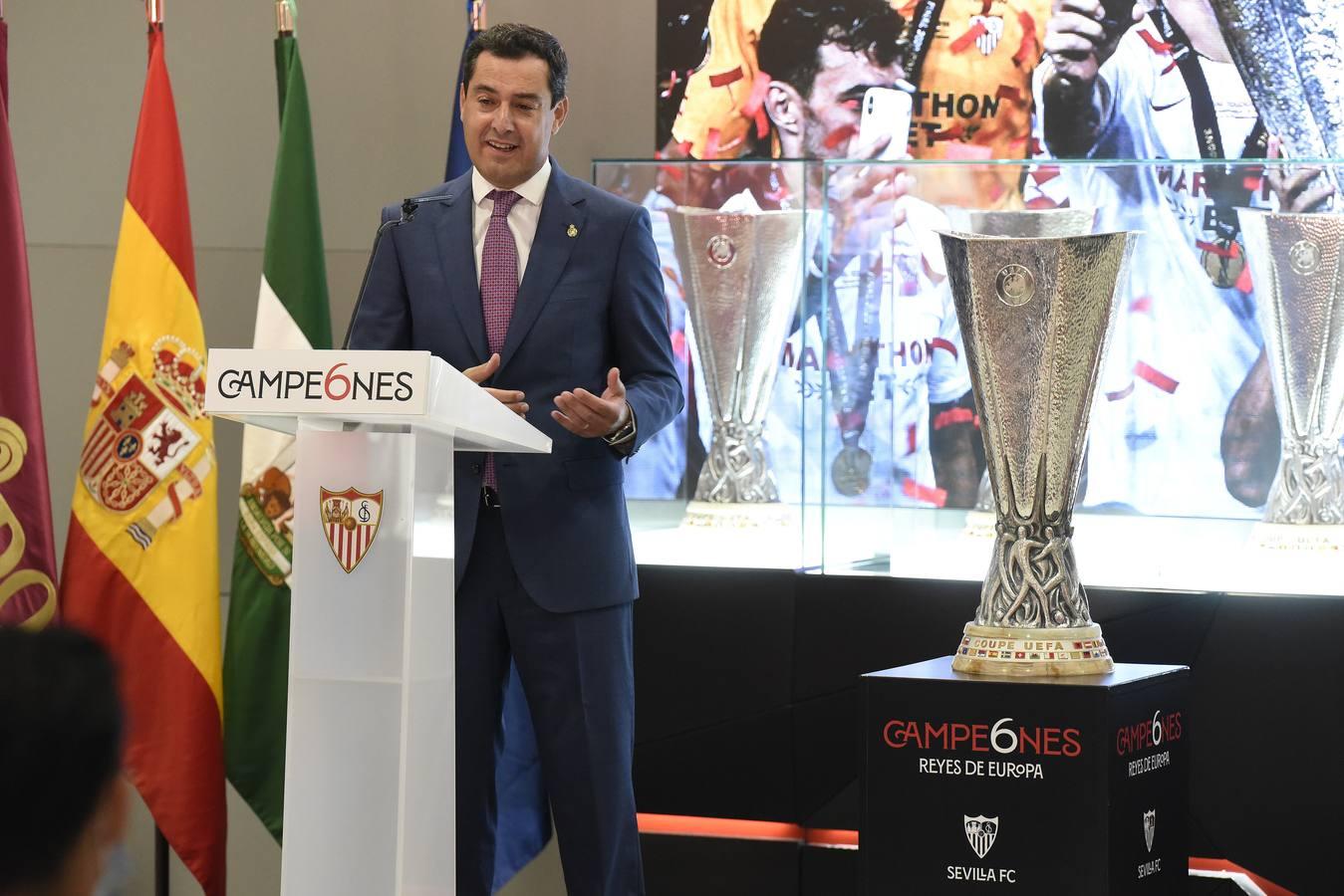 Los actos oficiales tras la llegada de la copa a Sevilla, en imágenes