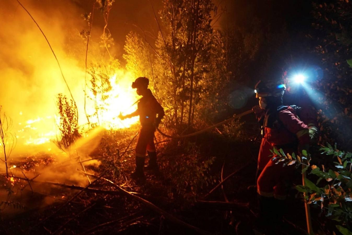 Voraz incendio en la Sierra de Huelva