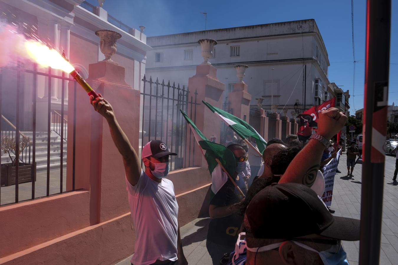 FOTOS: Pinchazo de la huelga del metal en la Bahía de Cádiz