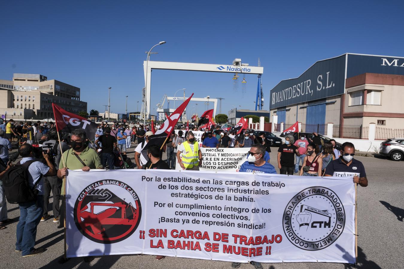 FOTOS: Pinchazo de la huelga del metal en la Bahía de Cádiz