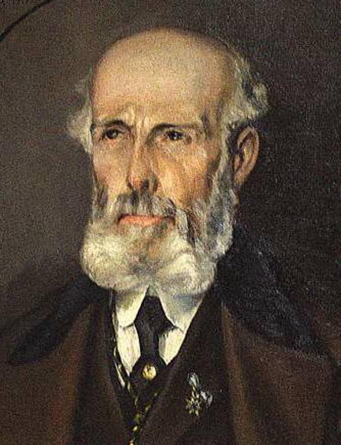 Juan Moraleda y Esteban (1857-1929) médico, historiador y académico. En 1892 perteneció a la Beneficencia Municipal. Retrato realizado por Rafael Ramírez de Arellano. Real Academia de Bellas Artes y Ciencias Históricas de Toledo. 