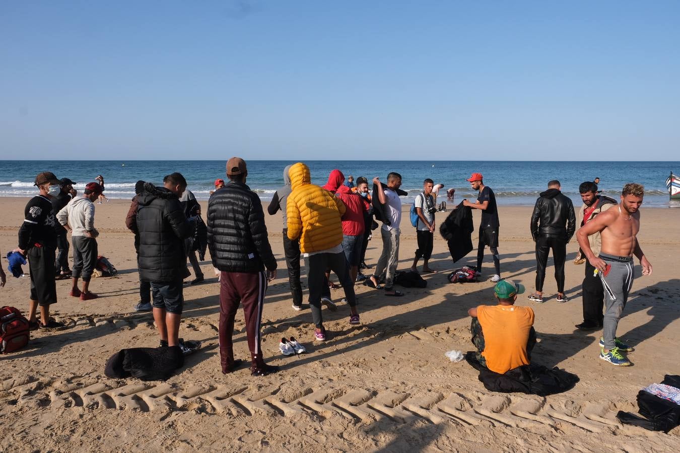 Llegan cuatro pateras a la costa de Cádiz