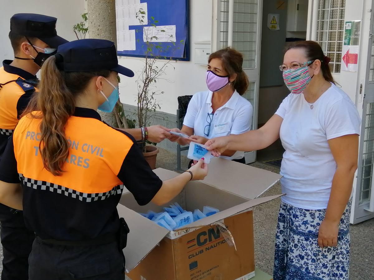 Mascarillas regaladas por el Ayuntamiento de Tomares