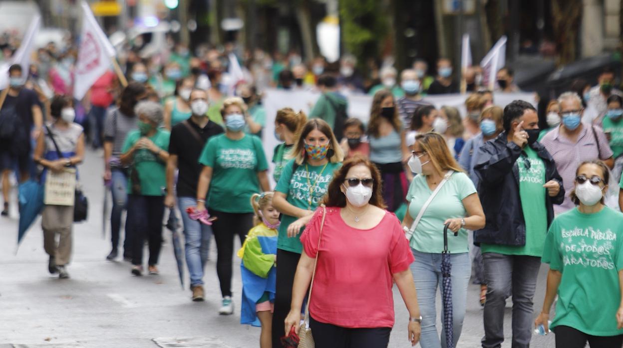 La protesta de Educación en Córdoba, en imágenes