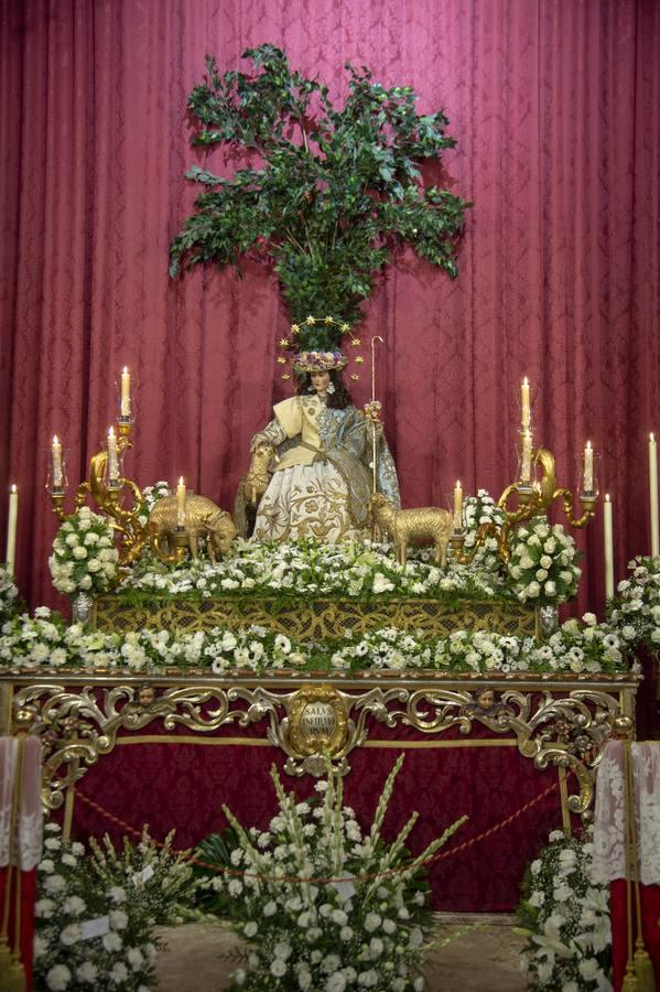 La imagen recuperada de la Pastora de Santa Marina