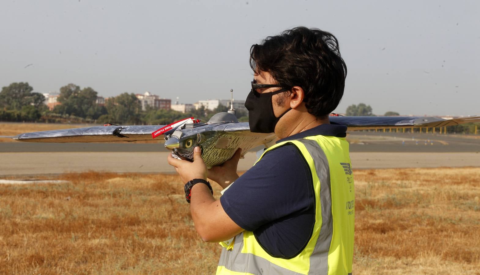 Drones para ahuyentar a la fauna en el aeropuerto de Sevilla