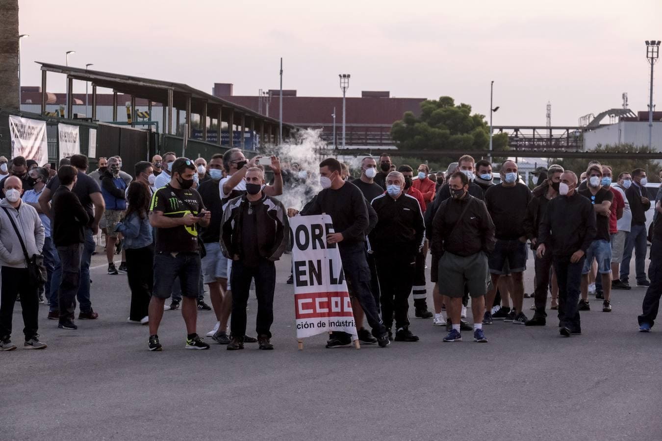 En imágenes: Jornada de huelga en la industria aeronáutica