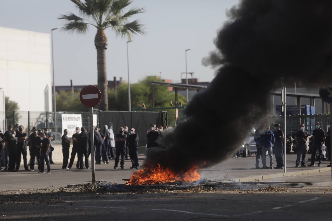 Las protestas en la factoría Alestis de Puerto Real