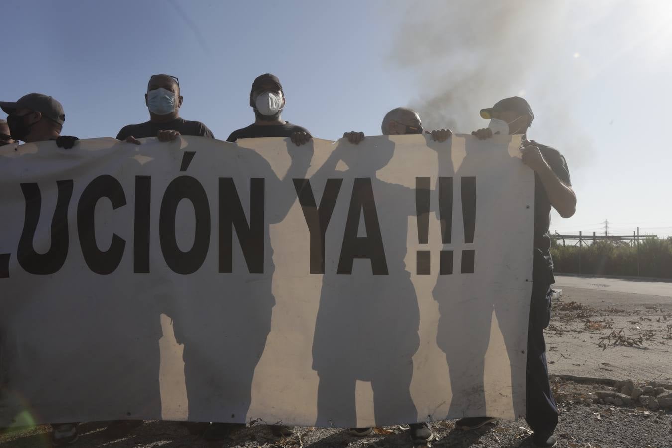 Las protestas en la factoría Alestis de Puerto Real