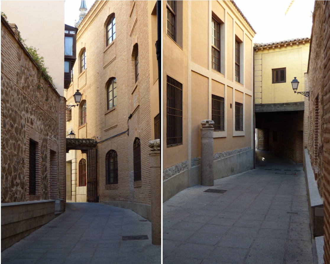 Pasadizo del Ayuntamiento en 2019. Se mantienen como recuerdo las puertas que había existentes en sus accesos. En 1990 se suprimió el antiguo escalón situado bajo el cobertizo. FOTO RAFAEL DEL CERRO. 