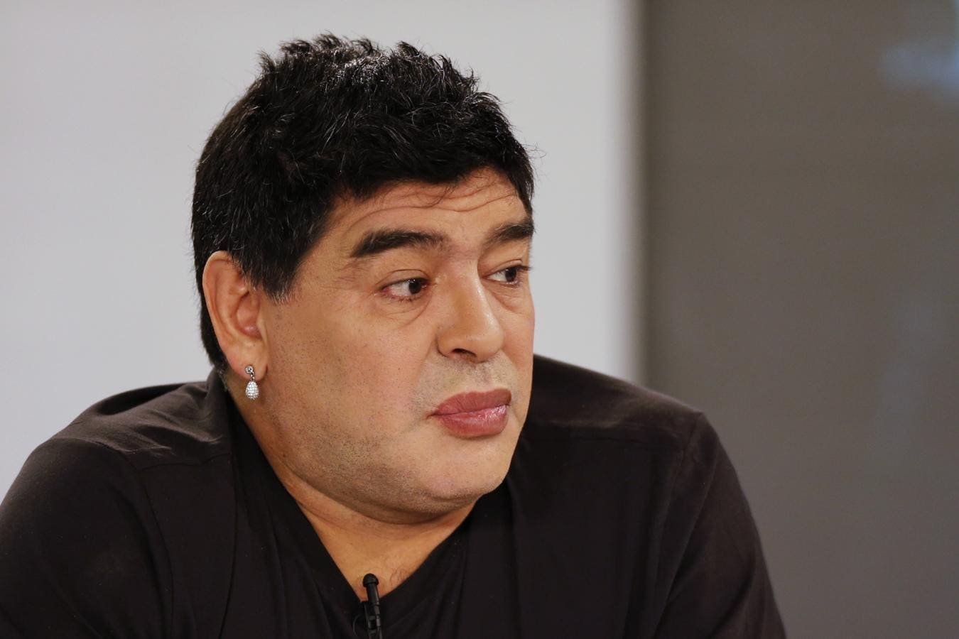 Un irreconocible Maradona. 