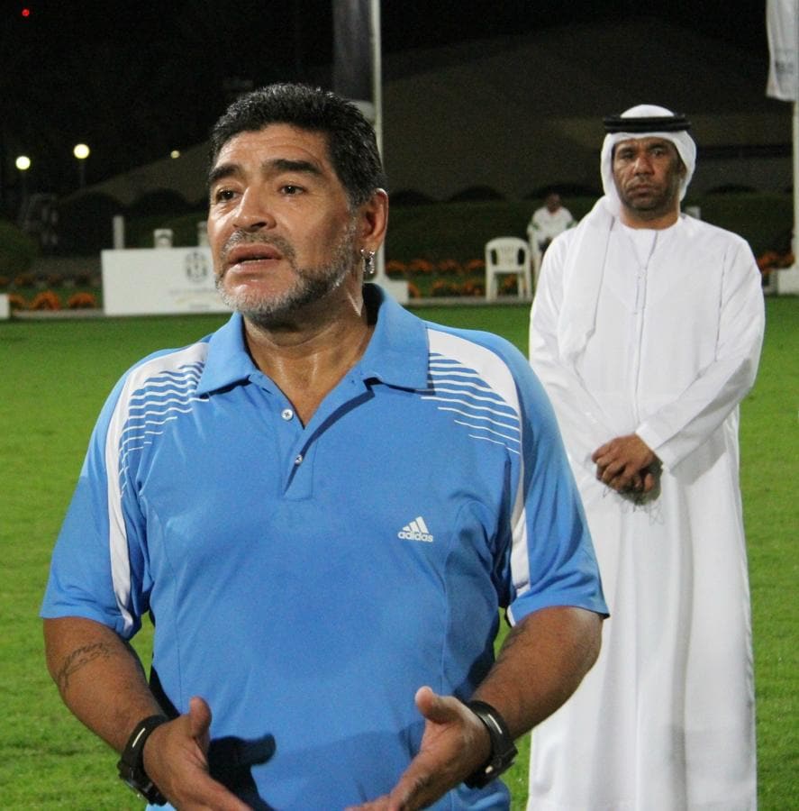 Maradona, en Dubái. 