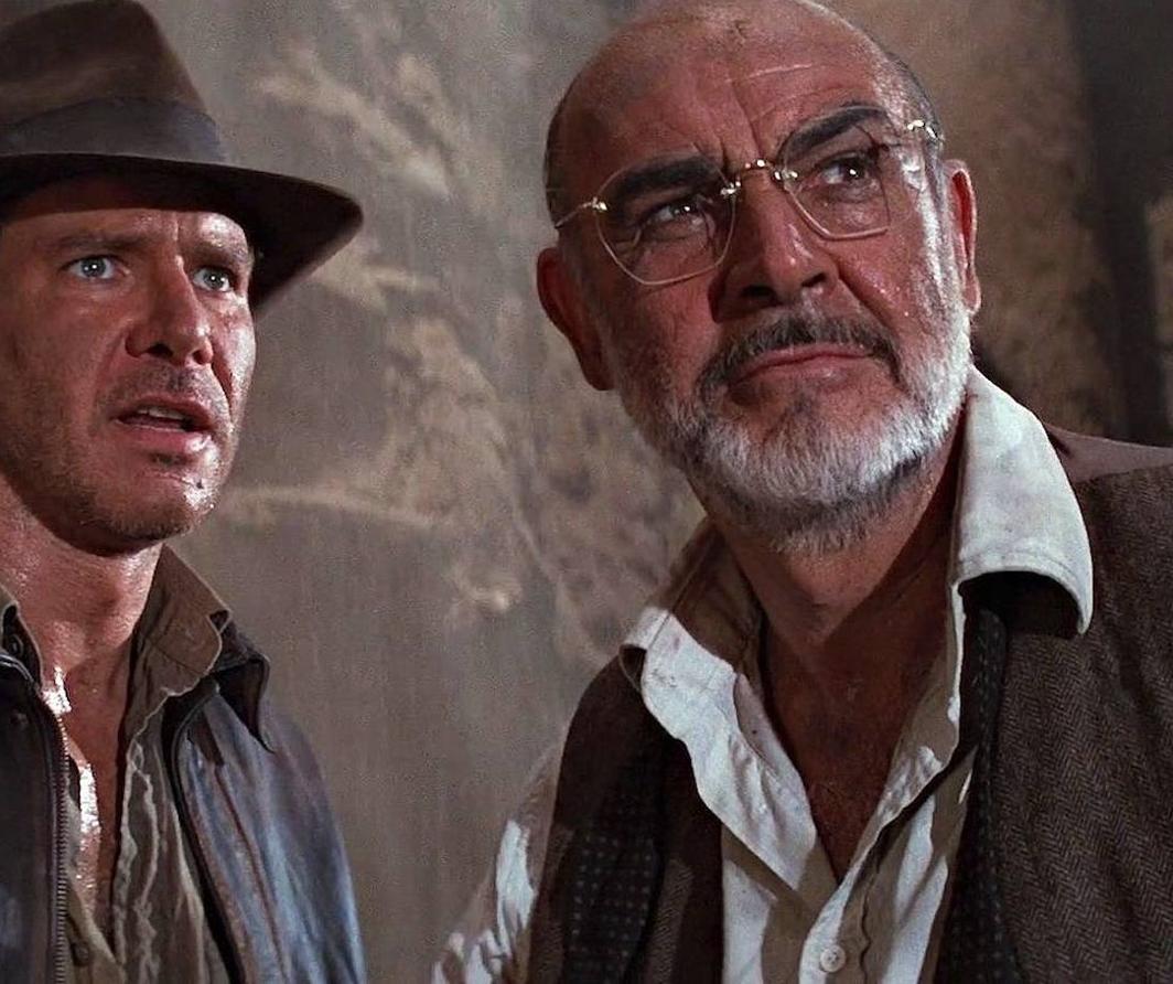 Harrison Ford y Connery en «Indiana Jones y la última cruzada». 