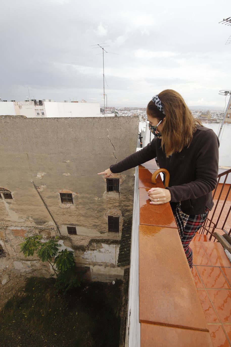 El edificio de María Cristina donde se cayó un muro, en imágenes