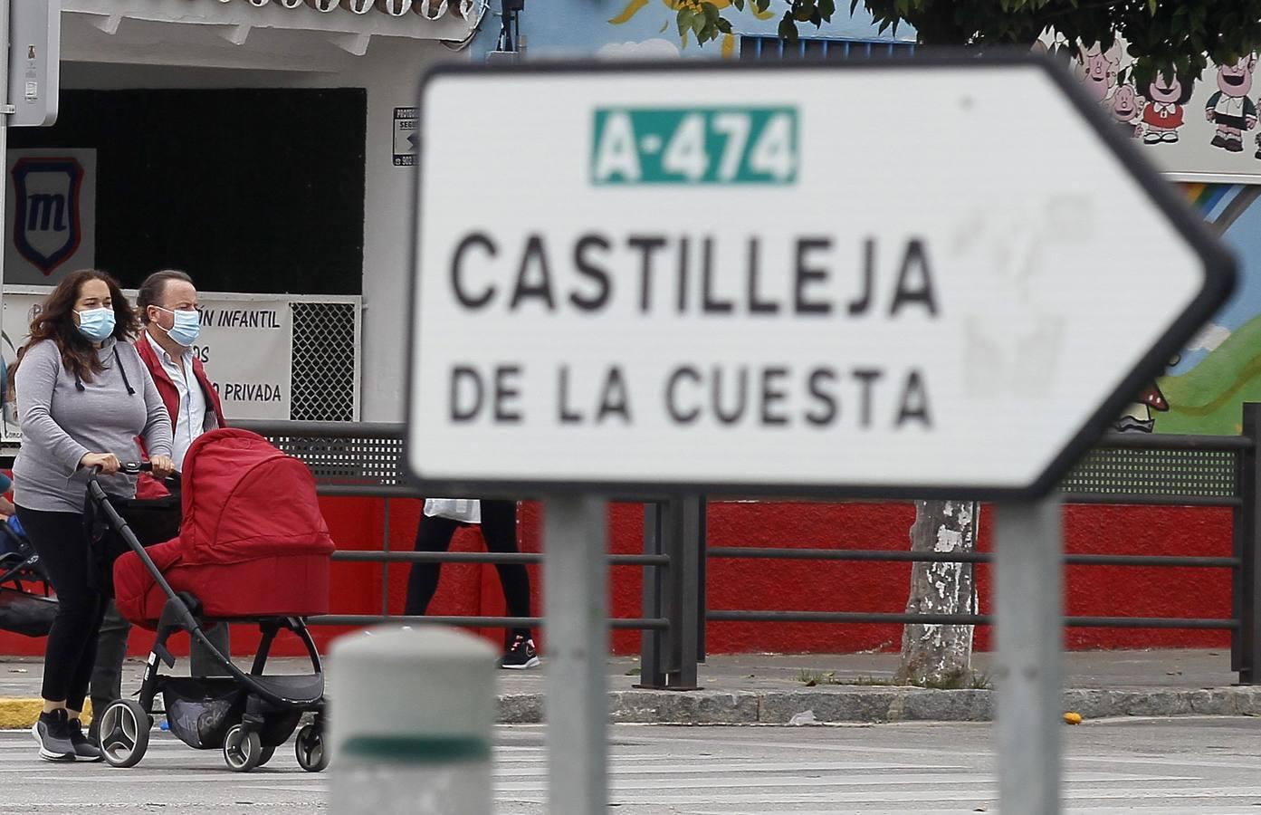 En imágenes, pueblos de Sevilla separados por una calle