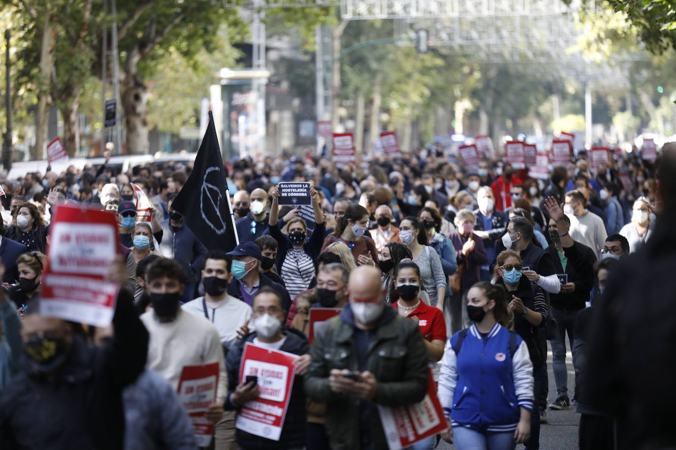 La protesta de la hostelería de Córdoba, en imágenes