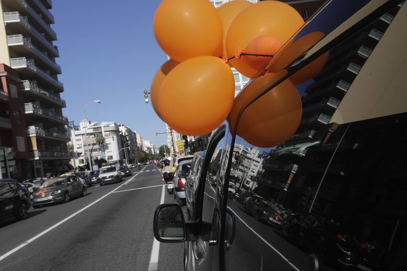 Caravana de vehículos en Cádiz contra «la ley Celaá»