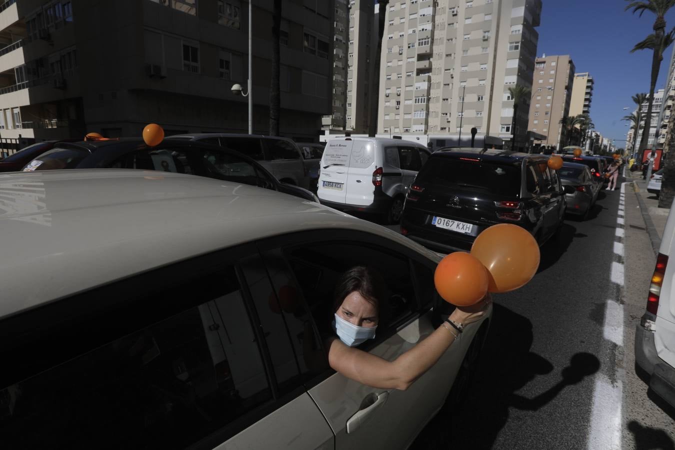 Caravana de vehículos en Cádiz contra «la ley Celaá»