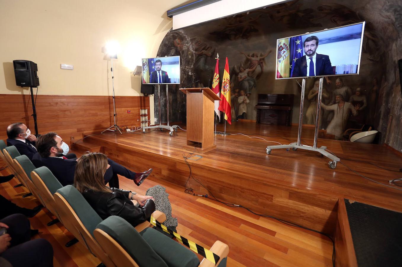 Pablo Casado, líder nacional del PP, durante su intervención. 