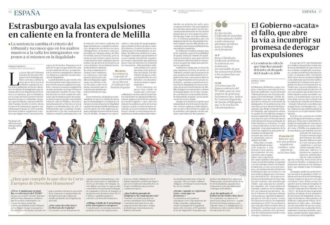 Esta página, junto con otras cinco más, premio en el apartado «Refugiados», dentro de la categoría «Páginas de información». 