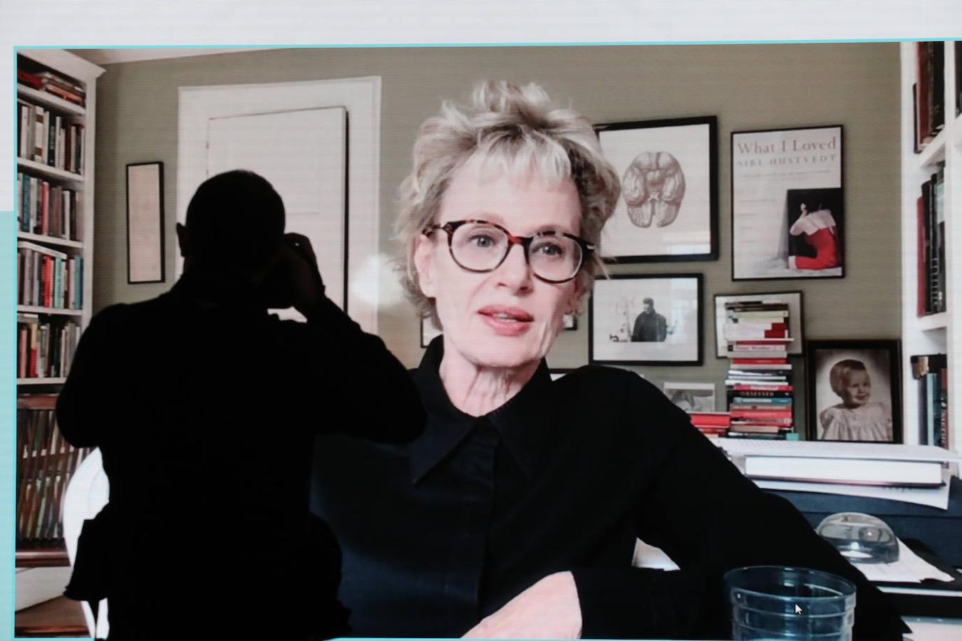 Siri Hustvedt durante su intervención. 