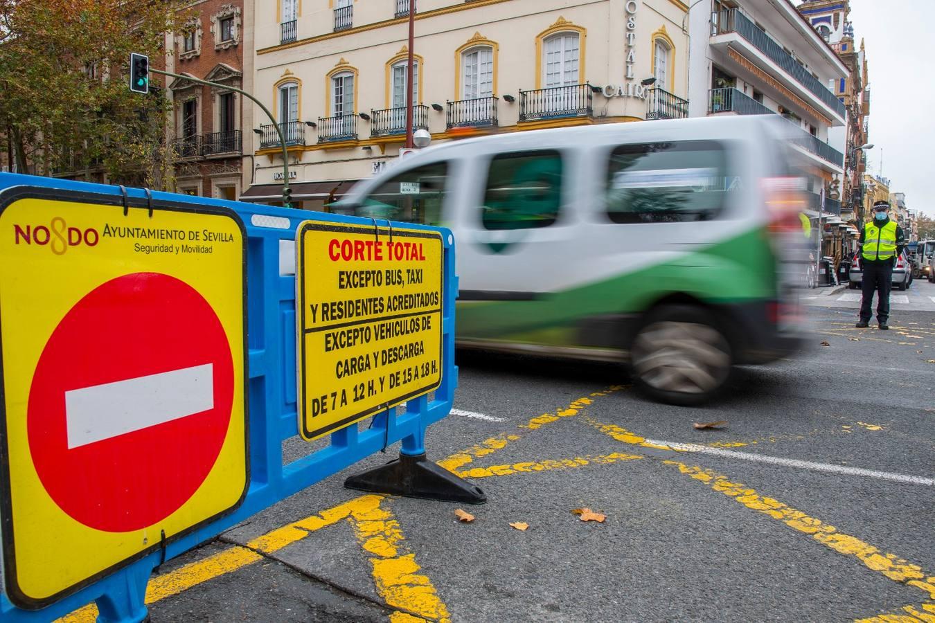 Comienza el plan de tráfico para la Navidad del coronavirus en Sevilla