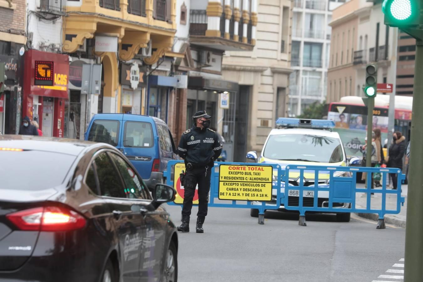 Comienza el plan de tráfico para la Navidad del coronavirus en Sevilla