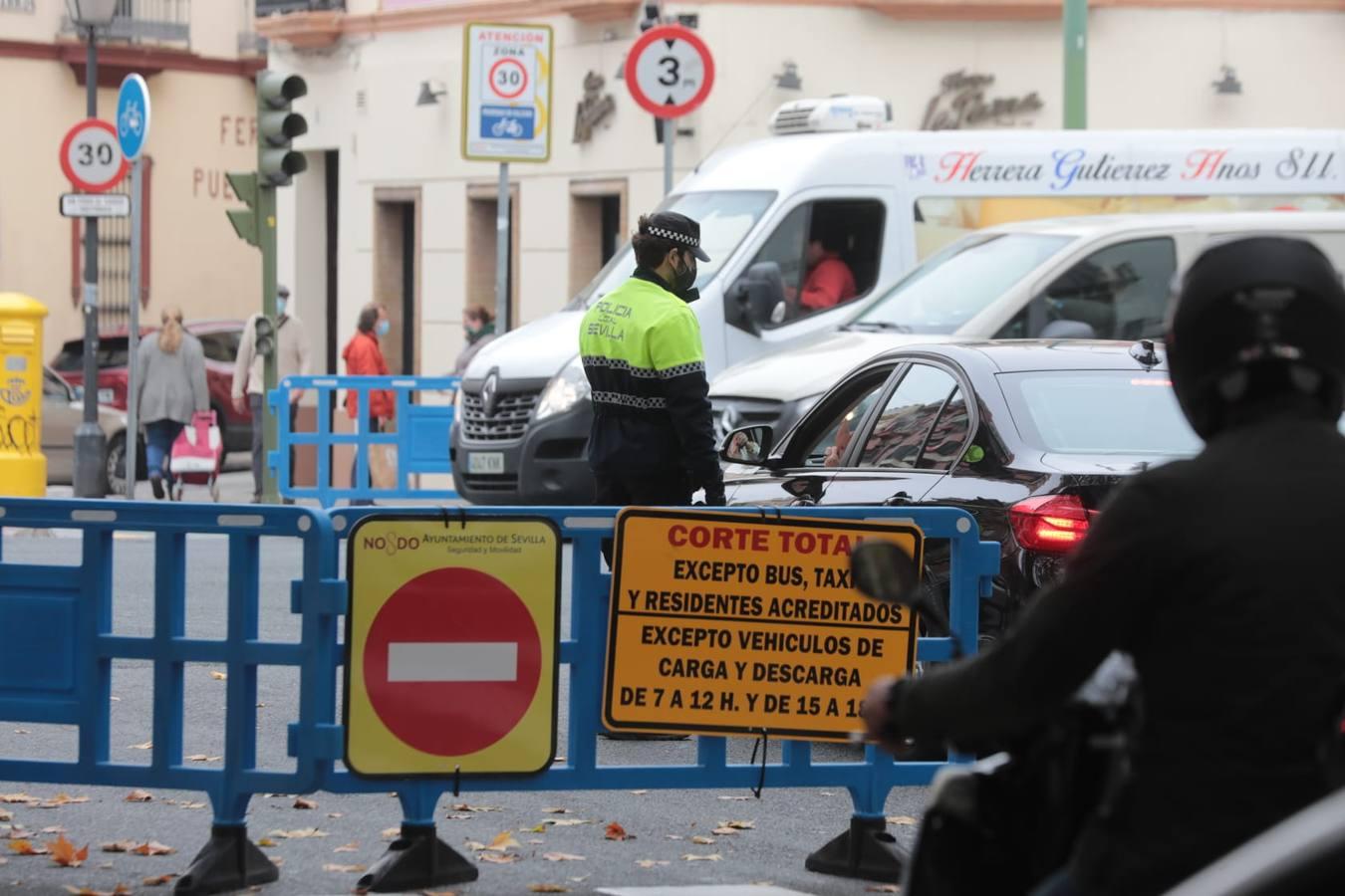 Comienza el plan de tráfico para la Navidad del coronavirus en Sevilla