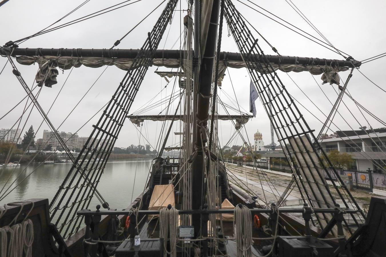 En imágenes, el galeón Andalucía llega a Sevilla