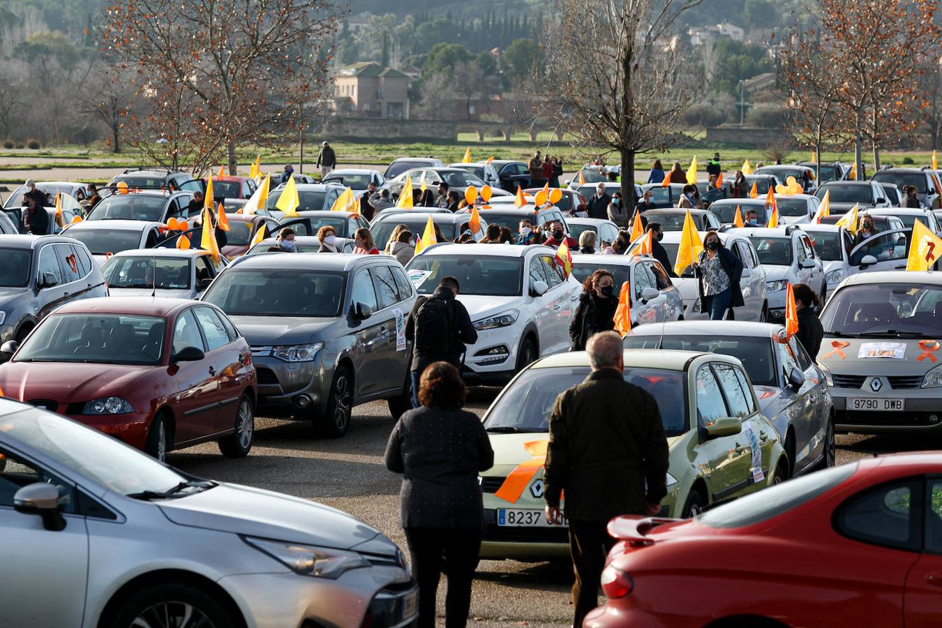 La protesta en Toledo contra la «ley Celaá», en imágenes