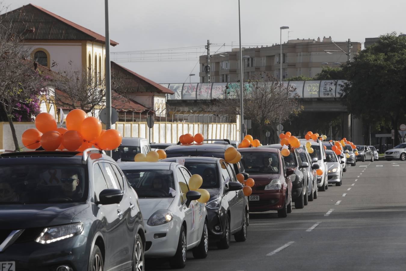 Caravana de coches contra la Ley Celaá en Jerez