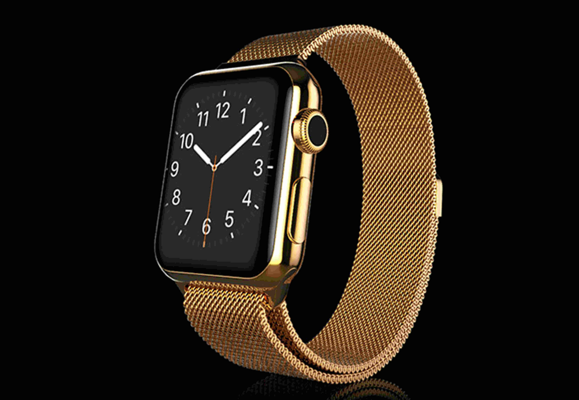 Apple watch 6 customizado oro. Tecnología de primera y lujo se unen en los productos customizados de Goldgenie. Si buscas un diseño único y especial del Apple Watch 6 GPS+Cellular aquí encontrarás una amplia variedad. Este modelo con correa milanesa está fabricado con oro de 24 quilates. Podrás escoger entre la versión de oro rosado, blanco o normal. Su precio es de 1.876 euros.