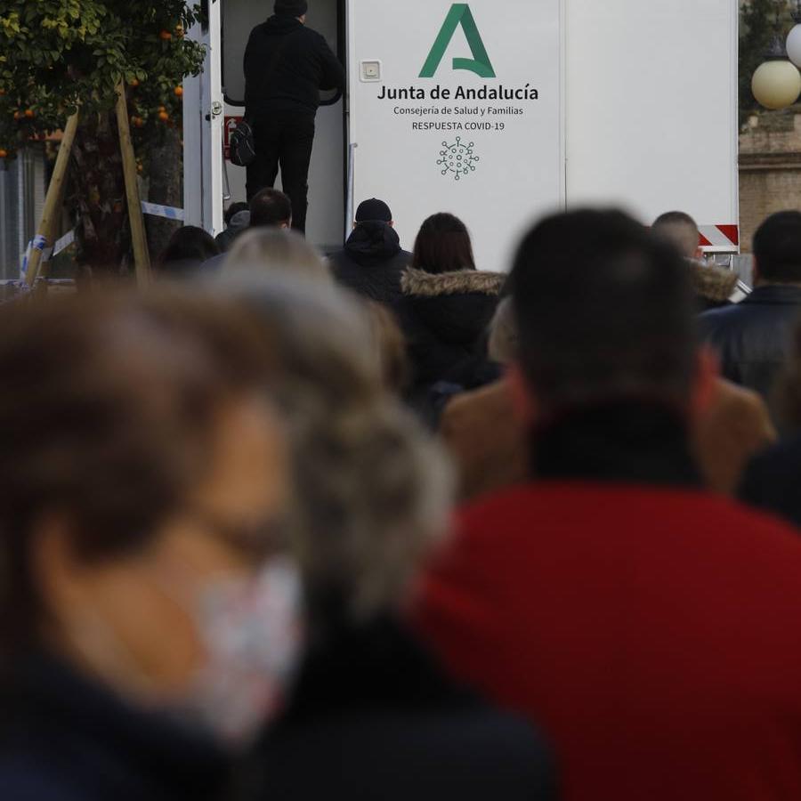 El cribado masivo por coronavirus en el Paseo de la Victoria, en imágenes