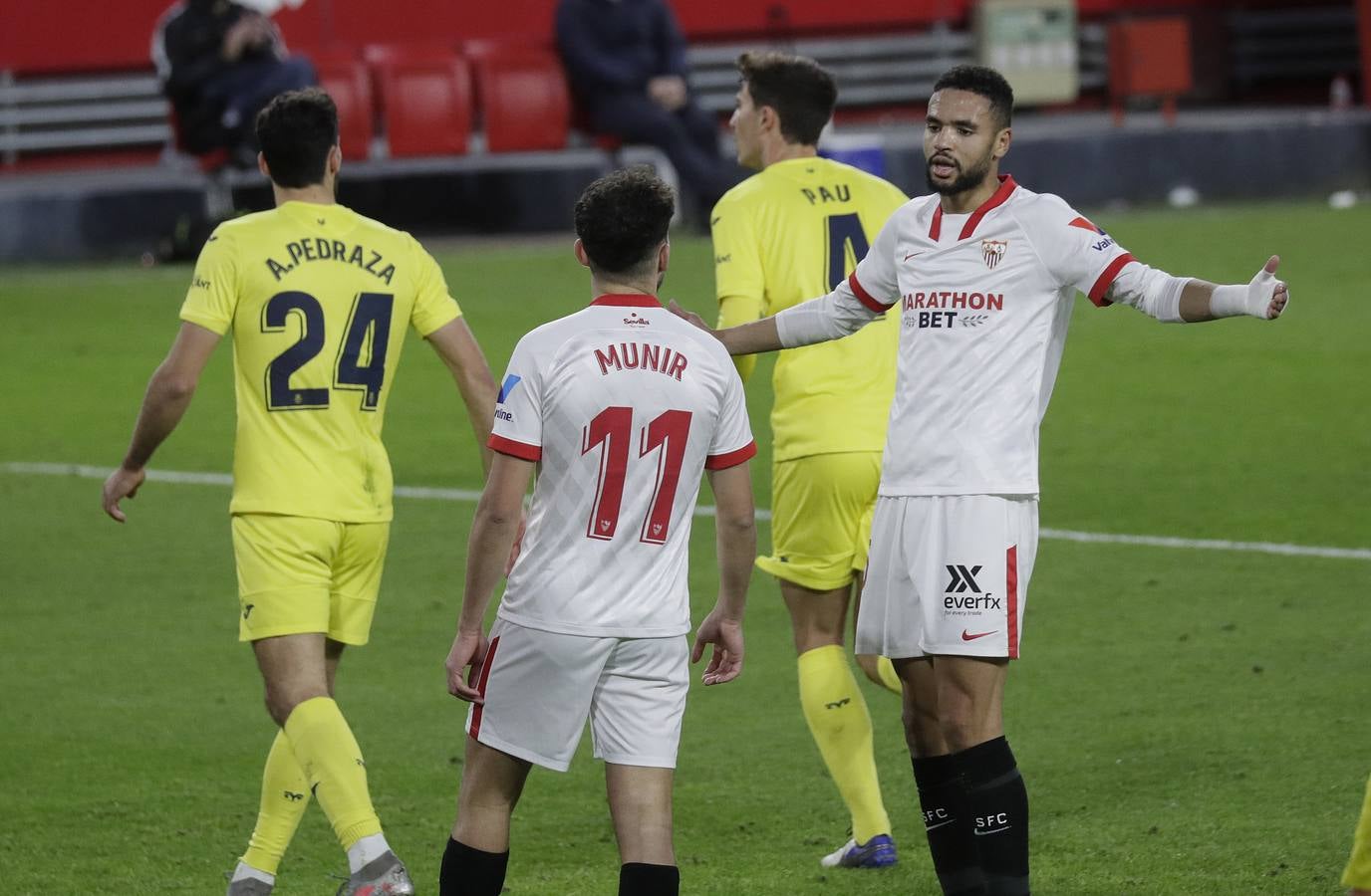 Partido entre el Sevilla y el Villarreal de la 16ª jornada de LaLiga Santander